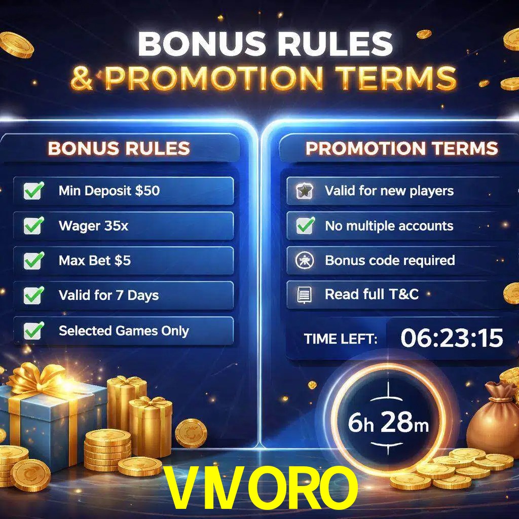 Reglas de promoción VIVORO y condiciones de bonos explicadas visualmente